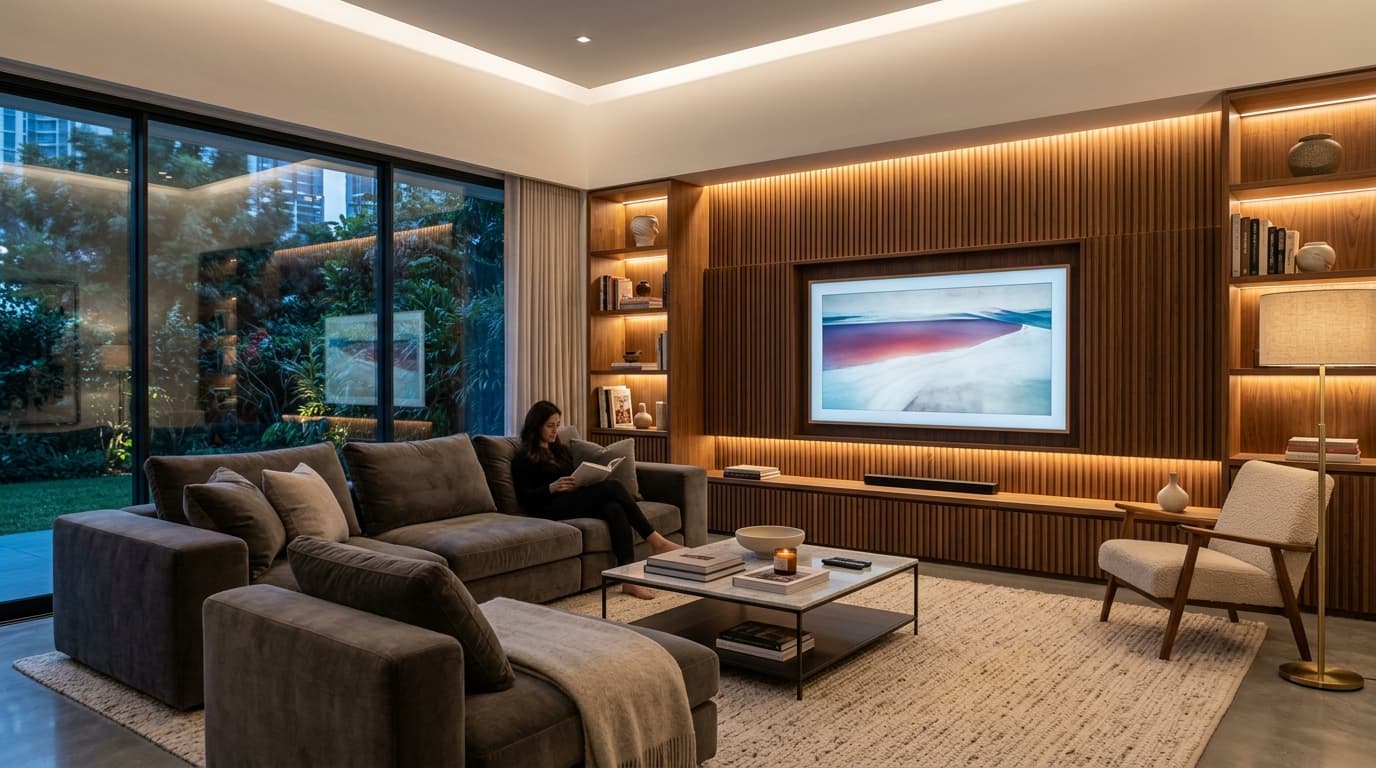 Luxury Fluted Wall Panels & Custom Media Accent Walls